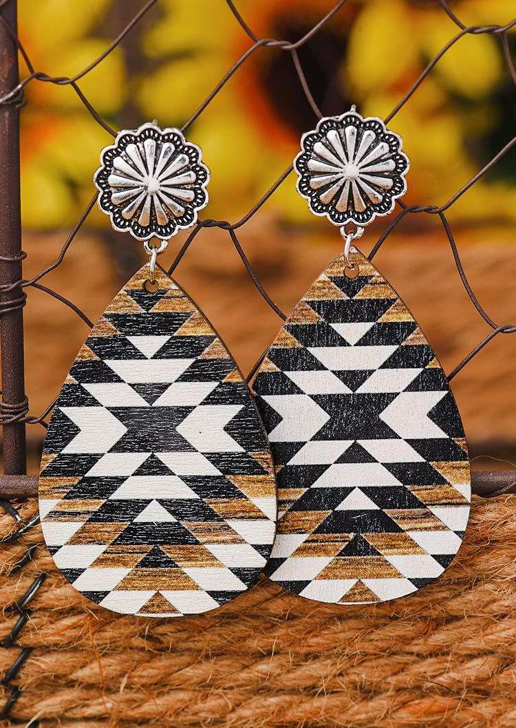 

Earrings Aztec Geometric Alloy Earrings in Multicolor. Size