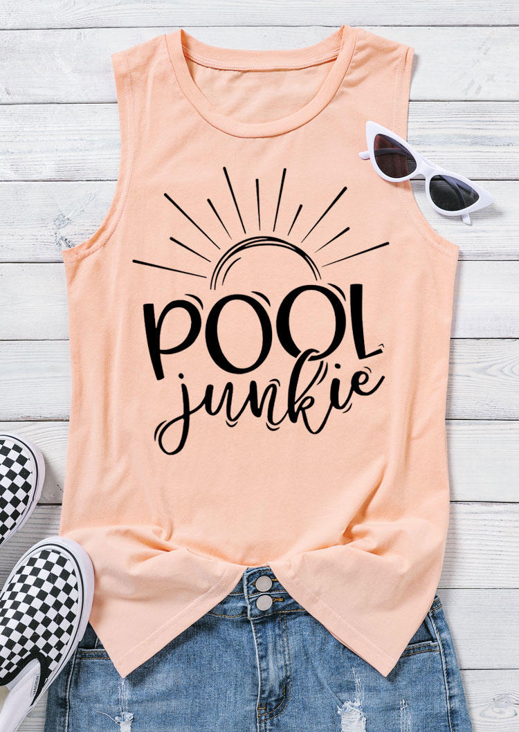 Summer Pool Junkie Tank - Pink