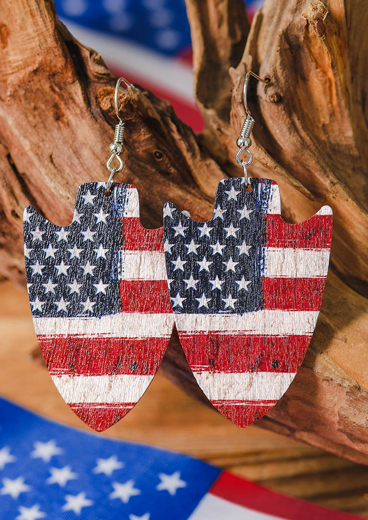 

Earrings American Flag Shield Earrings in Multicolor. Size