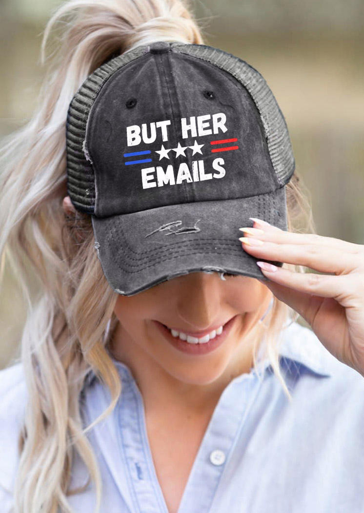 

Hats But Her Emails Baseball Cap in Dark Grey. Size