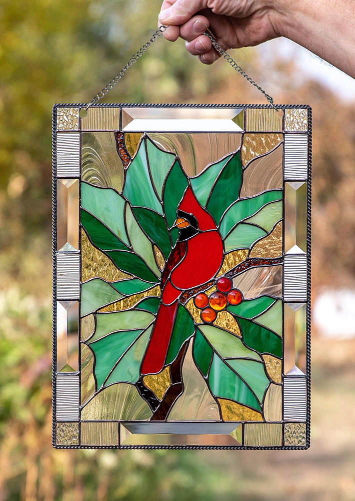 

Cardinal Acrylic Window Ornament in Pattern1,Pattern2. Size