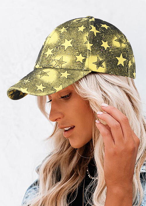 Hats Star Adjustable Strap Baseball Cap in Yellow. Size: One Size