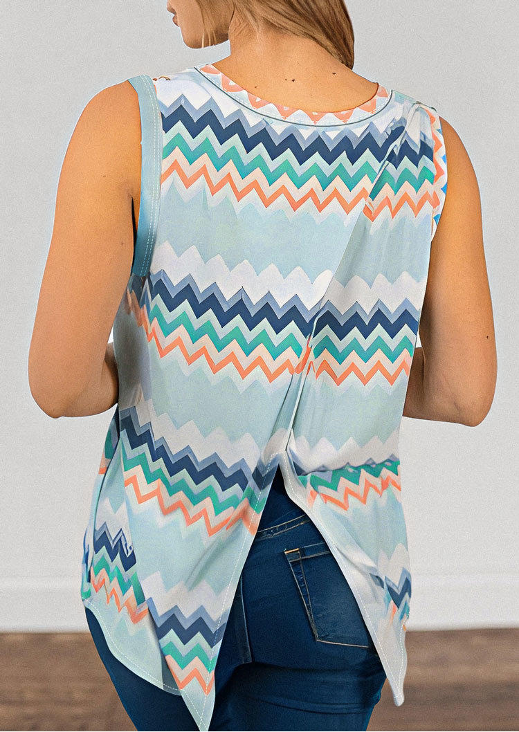 Zigzag Slit Casual Tank