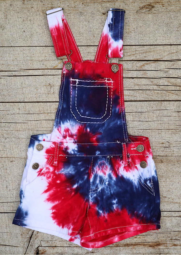 

Jumpsuits & Rompers Reverse Tie Dye Overall Romper in Multicolor. Size: ,XL