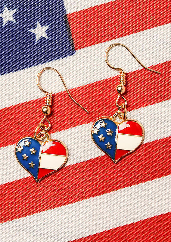 

Earrings American Flag Star Earrings in Multicolor. Size