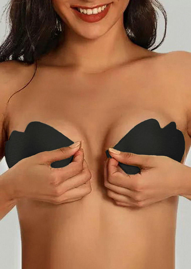 

Bras Buckle Front Invisible Breast Lifting Adhesive Bra in Black. Size