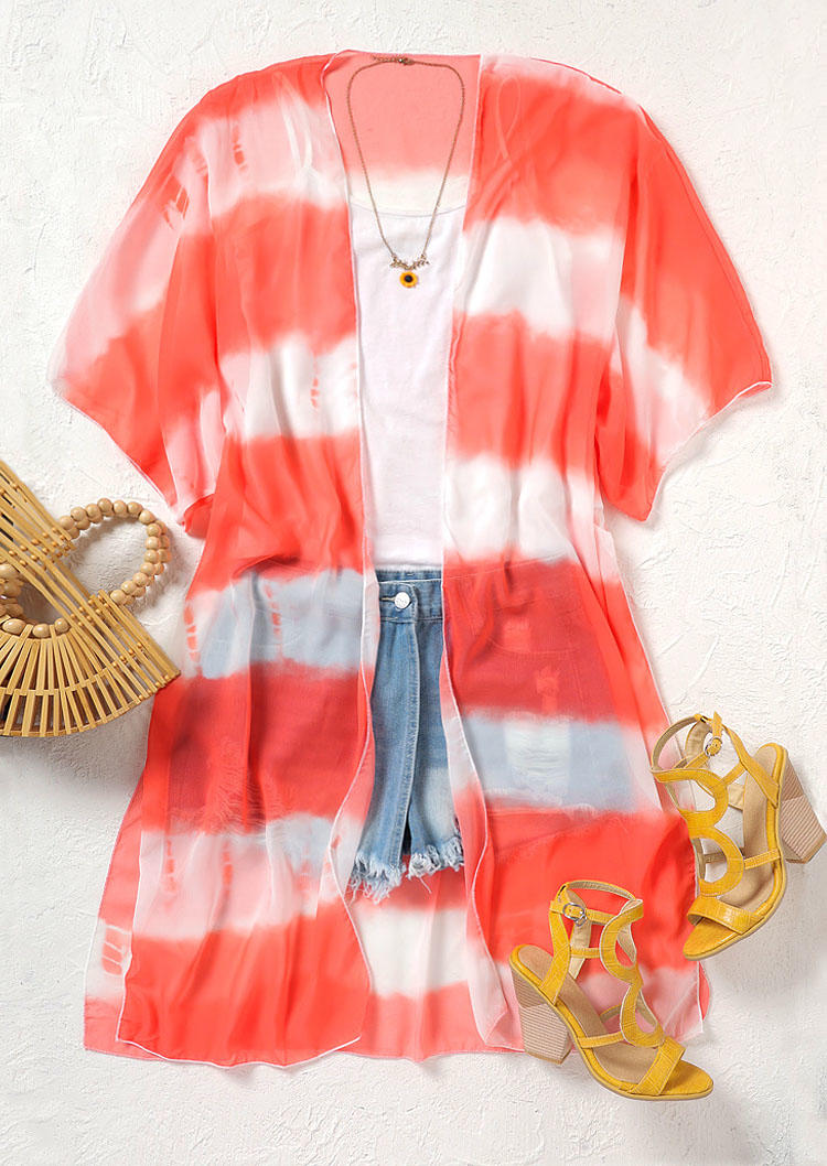 

Cover Ups Tie Dye Cover Up in Orange. Size: ,M,L,XL