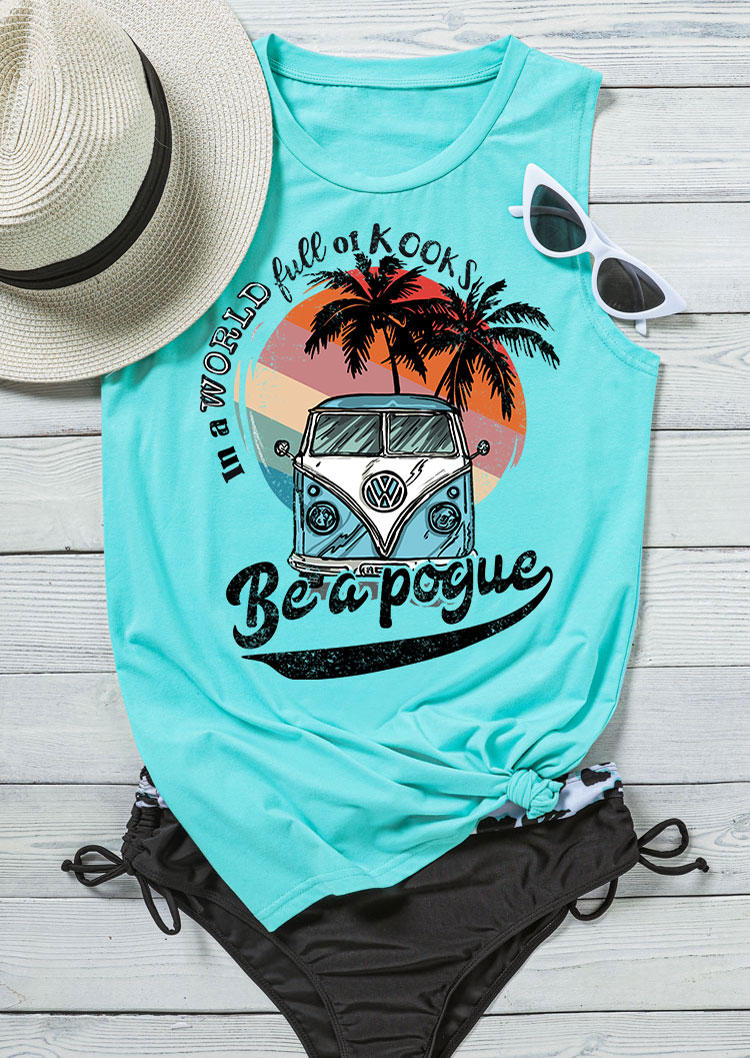 

Tank Tops In A World Full Of Kooks Be A Pogue Tank Top in Cyan. Size