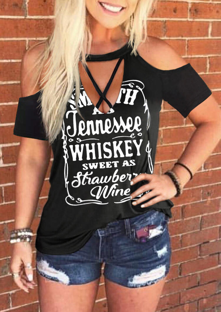 

Blouses Smooth As Tennessee Whiskey Sweet As Strawberry Wine Blouse in Black. Size