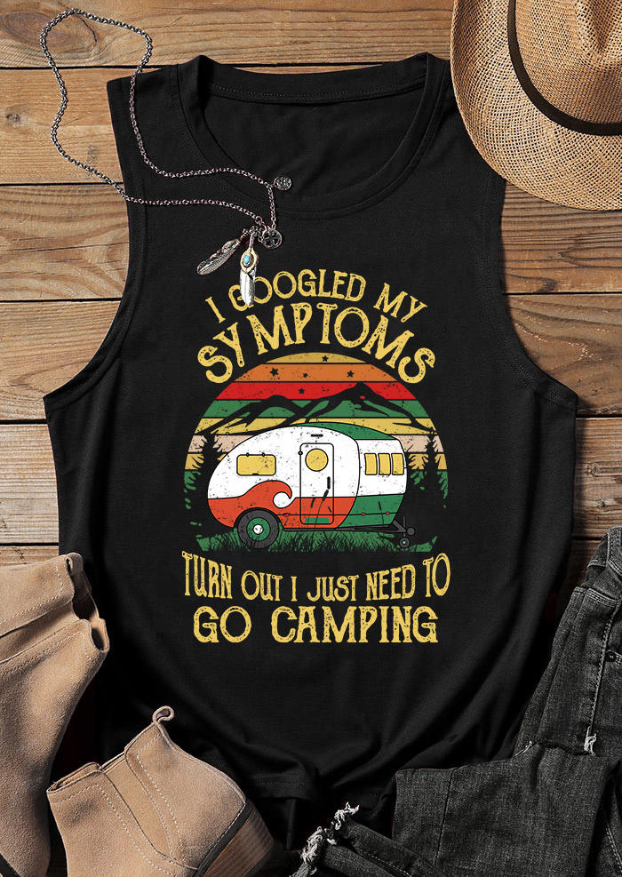 

Tank Tops Turned Out I Just Need To Go Camping Tank Top in Black. Size