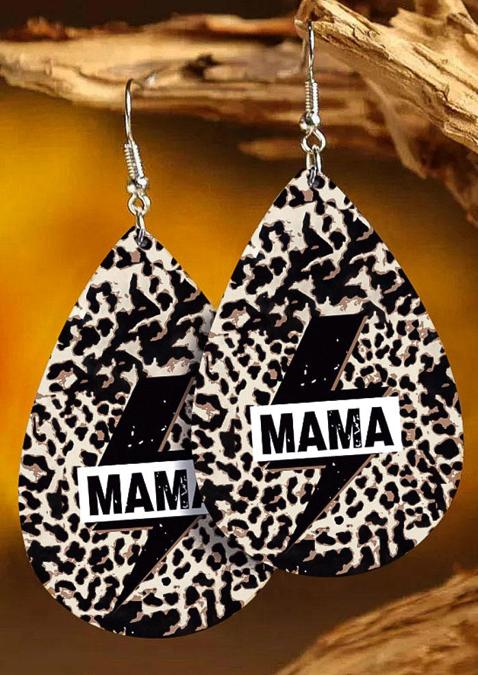 

Earrings Leopard Mama Lightning Water Drop Earrings in Multicolor. Size