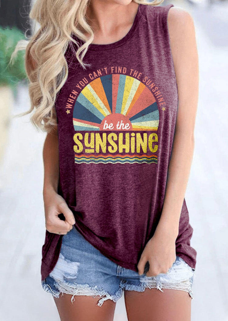 When You Can't Find The Sunshine Be The Sunshine Tank - Plum