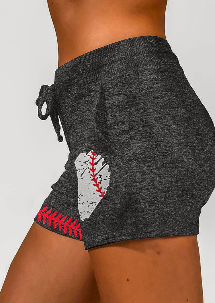 

Shorts Baseball Heart Drawstring Shorts - Dark Grey in Gray. Size