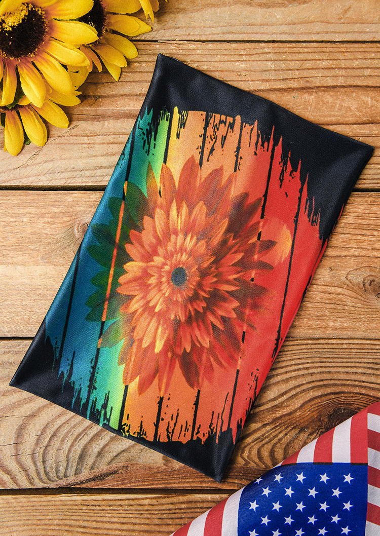 Sunflower Sunset Wide Headband in Multicolor. Size: One Size