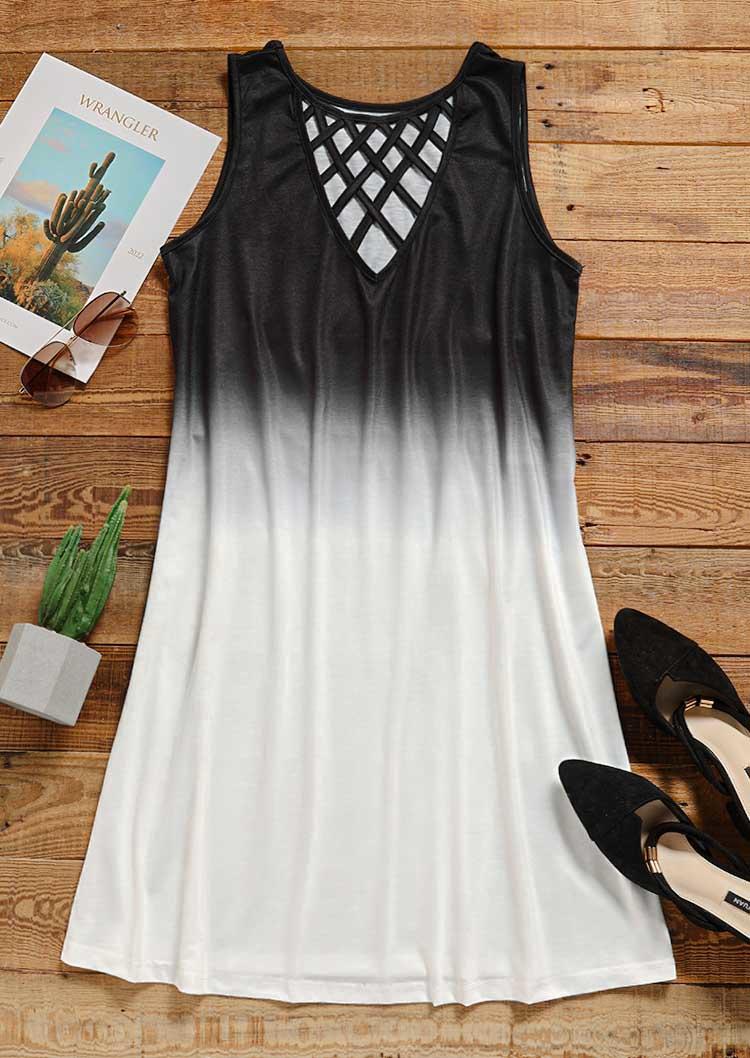 

Mini Dresses Criss-Cross Hollow Out Mini Dress in Multicolor. Size: ,L,XL