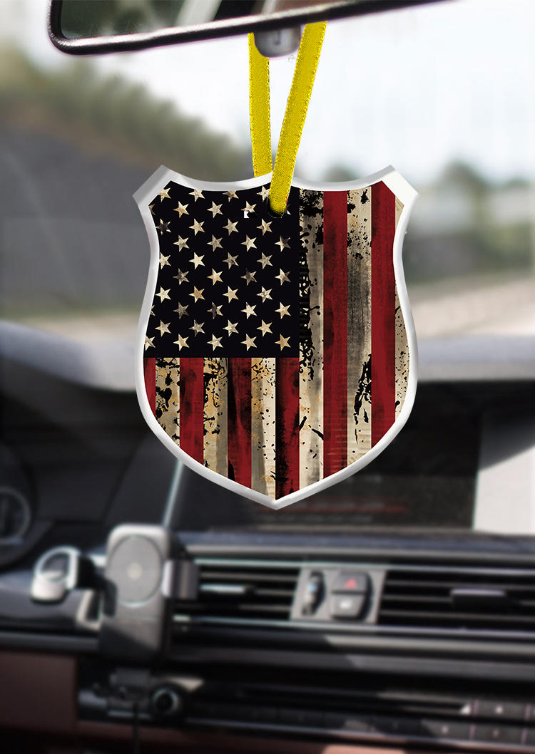 

American Flag Decoration Pendant Ornament in Multicolor. Size
