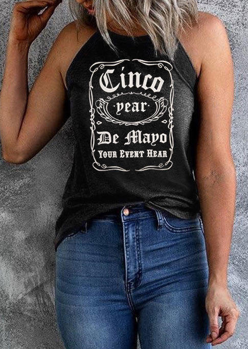 

Tank Tops Cinco Year De Mayo Your Event Hear Camisole in Black. Size: L,M,,XL