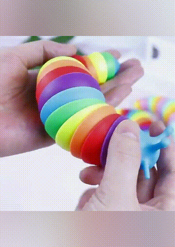 Fidget Slug Rainbow Toy in Multicolor. Size: One Size