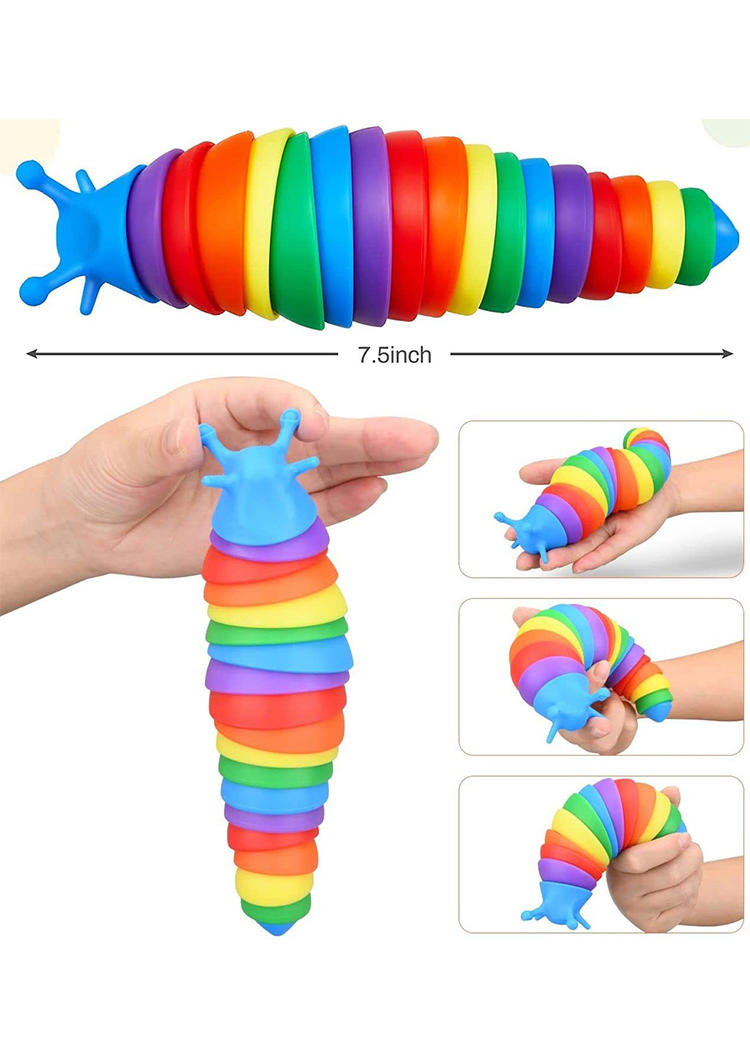 Fidget Slug Rainbow Toy