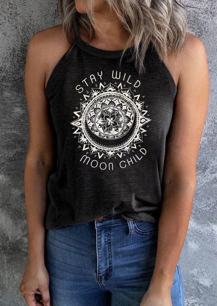 

Tank Tops Stay Wild Moon Child Floral Camisole - Dark Grey in Gray. Size