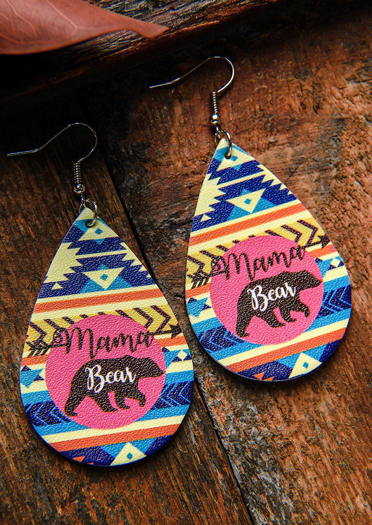 

Earrings Mama Bear Aztec Geometric Dual-Sided Earrings in Multicolor. Size