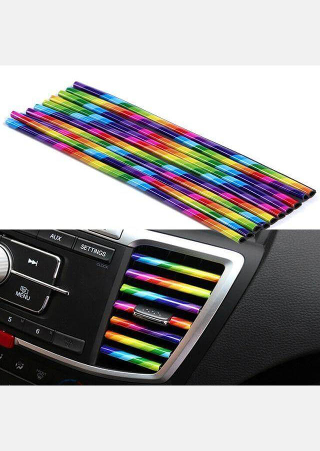 

Car Air Outlet Vent Moulding Trim Strip in Multicolor. Size