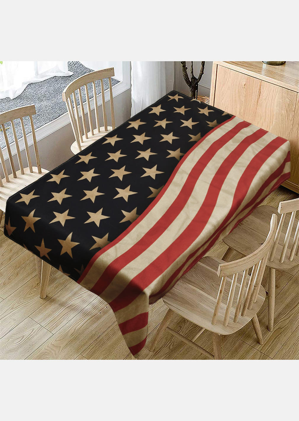 

Table Cloths American Flag Star Tablecloth in Multicolor. Size
