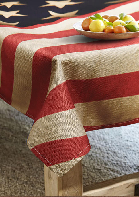 American Flag Star Tablecloth