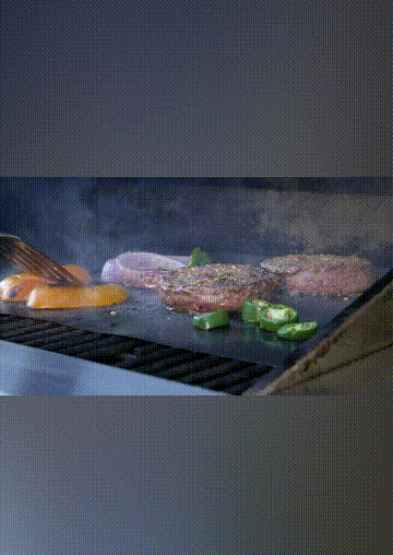 

3Pcs Reusable BBQ Grill Mats in Black. Size