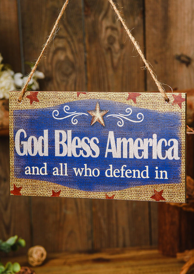 God Bless America And All Who Defend In Pendant Ornament