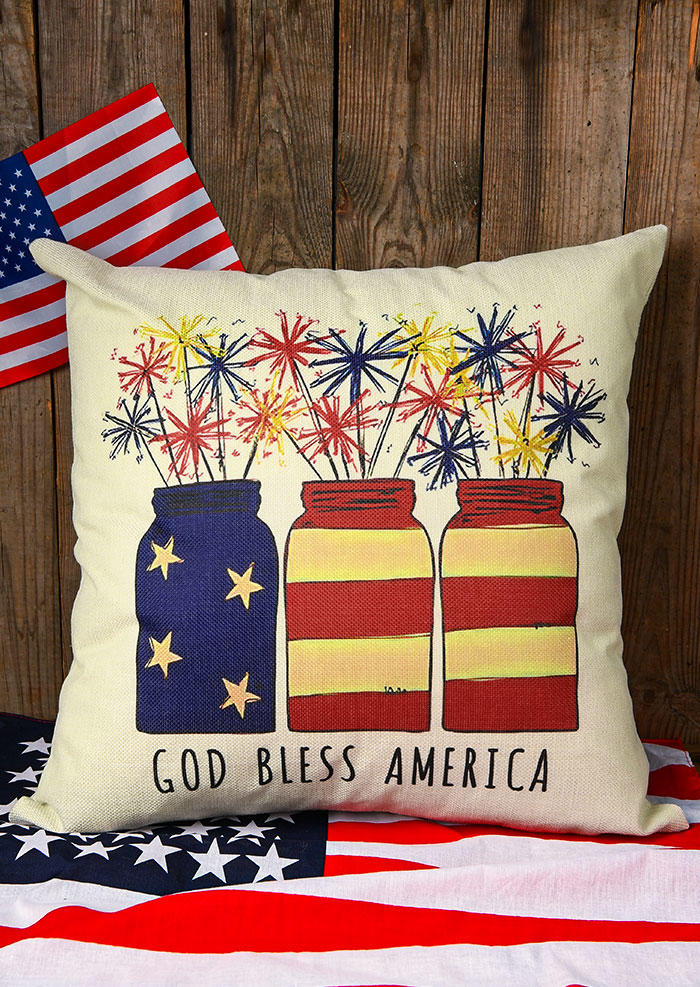 Pillowcase God Bless America Pillowcase without Pillow in Pattern1. Size: One Size