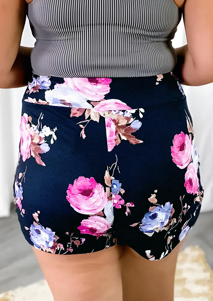 

Shorts Floral Pocket Casual Shorts in Multicolor. Size: M