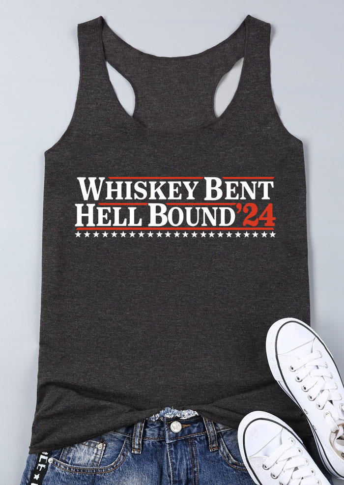 

Tank Tops Whiskey Bent Hell Bound'24 Racerback Tank Top in Dark Grey. Size