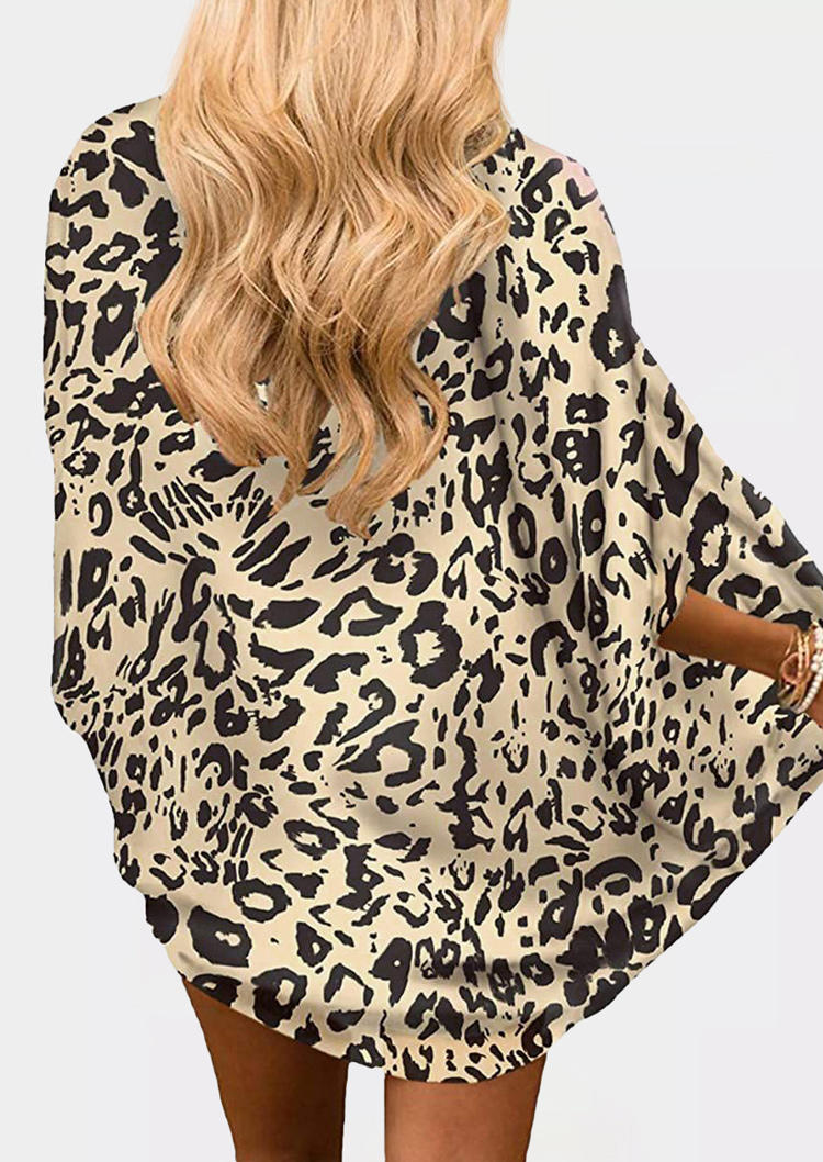 

Cardigans Leopard Open Front Three Quarter Sleeve Cardigan in Leopard. Size