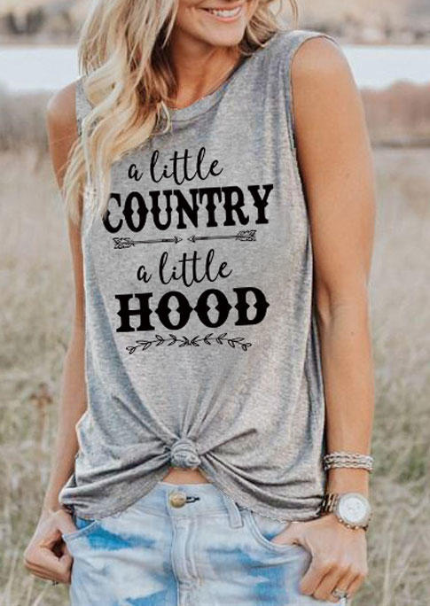

Tank Tops A Little Country A Little Hood Arrow Tank Top in Gray. Size: ,M