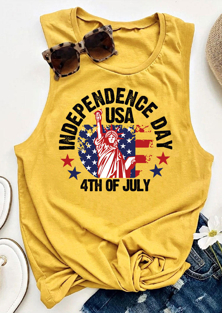 Tank Tops American Flag USA 4th Of July USA Tank Top in Multicolor. Size: L,M,S,XL