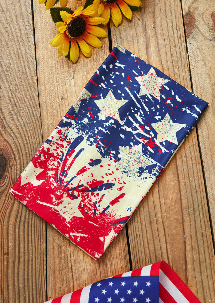 American Flag Yoga Wide Headband in Multicolor. Size: One Size