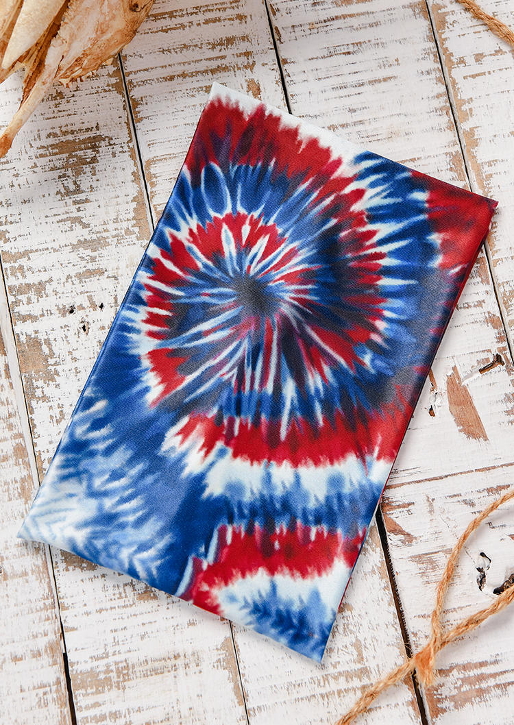 

Tie Dye Swirl Yoga Wide Headband in Multicolor. Size