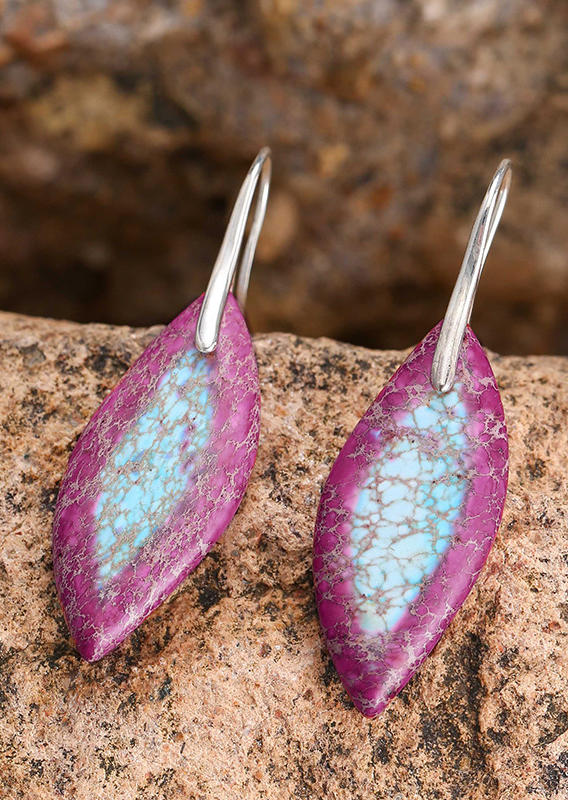 

Earrings Marble Water Drop Alloy Earrings in Blue,Purple. Size