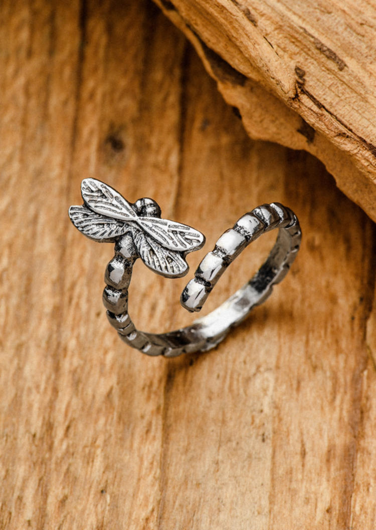 Dragonfly Open Alloy Ring