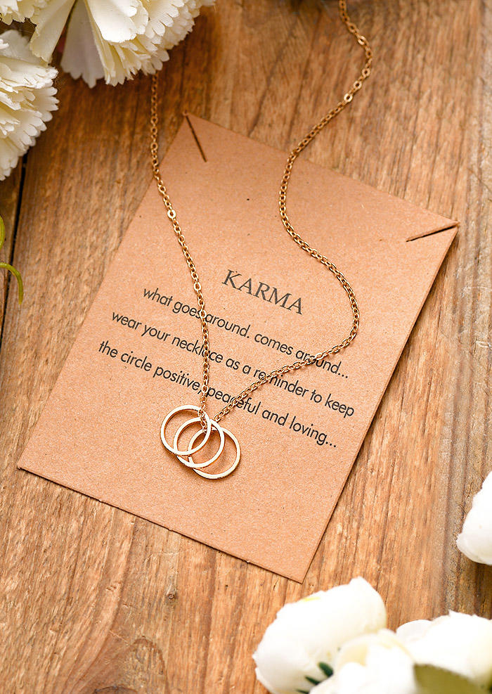 

Necklaces Simple Large Circle Alloy Necklace in Gold. Size