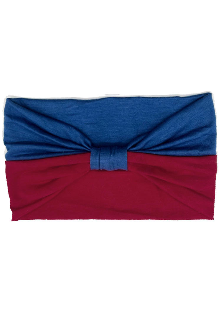 

Color Block Twist Ruffled Yoga Wide Headband in Pattern1,Pattern2. Size