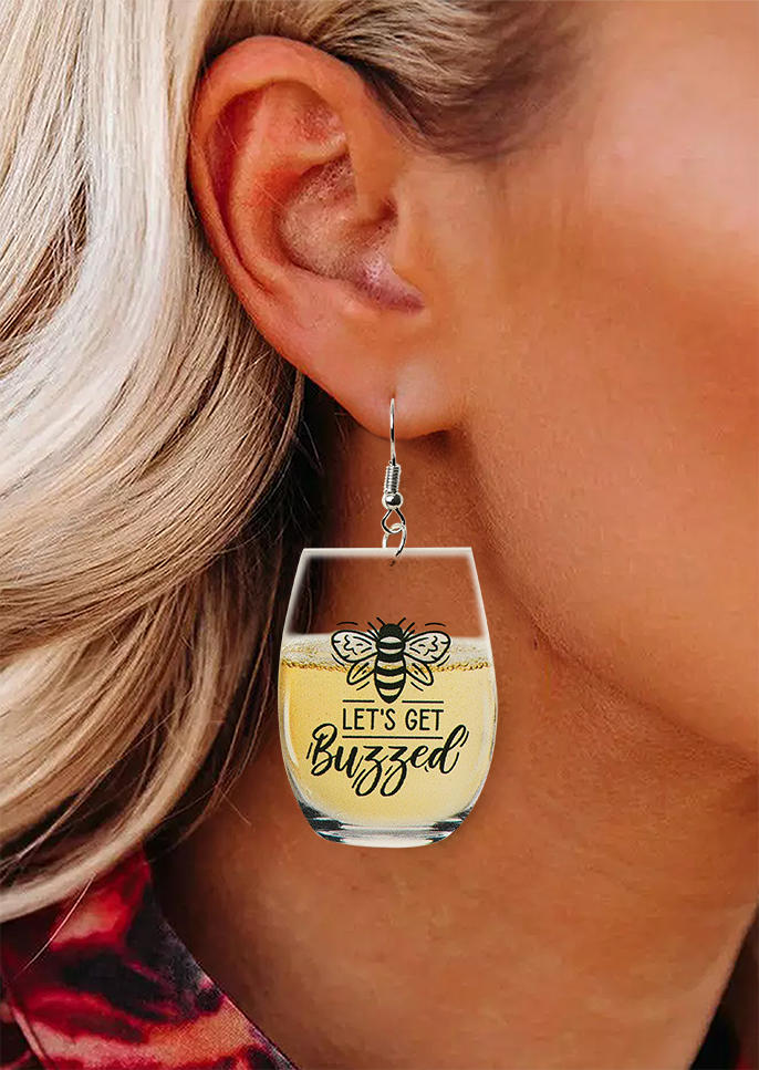 

Earrings Let's Get Buzzed Bee Acrylic Earrings in Multicolor. Size