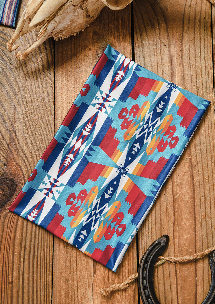 

Aztec Geometric Yoga Wide Headband in Multicolor. Size