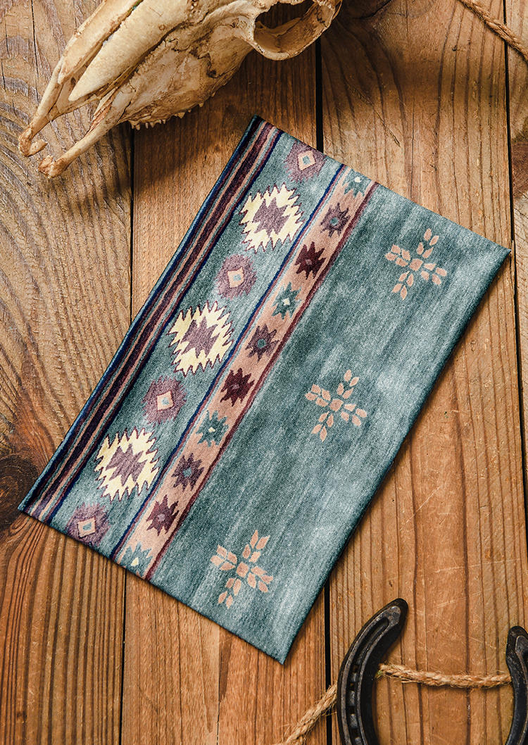 

Aztec Geometric Yoga Wide Headband in Multicolor. Size