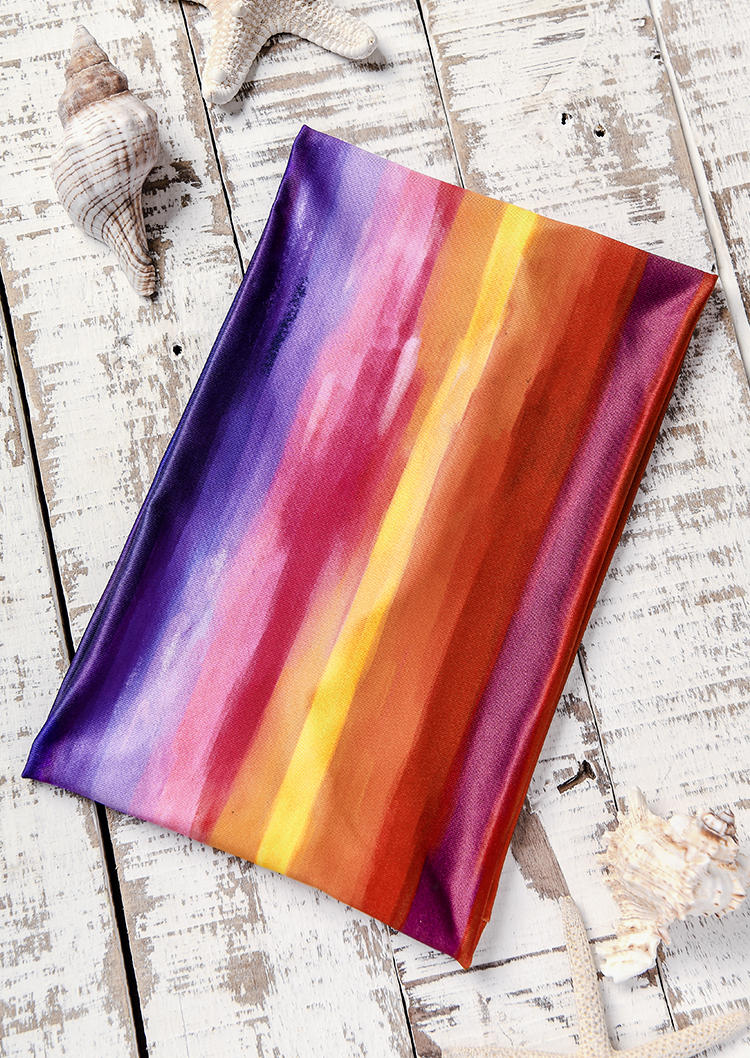 

Gradient Rainbow Yoga Sport Wide Headband in Multicolor. Size