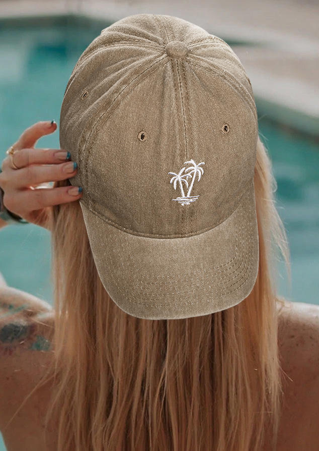 

Hats Coconut Tree Casual Baseball Cap in Khaki. Size