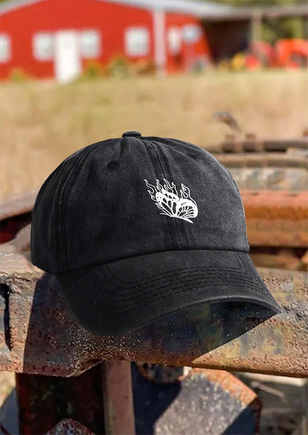 

Hats Butterfly Casual Baseball Cap in Black. Size