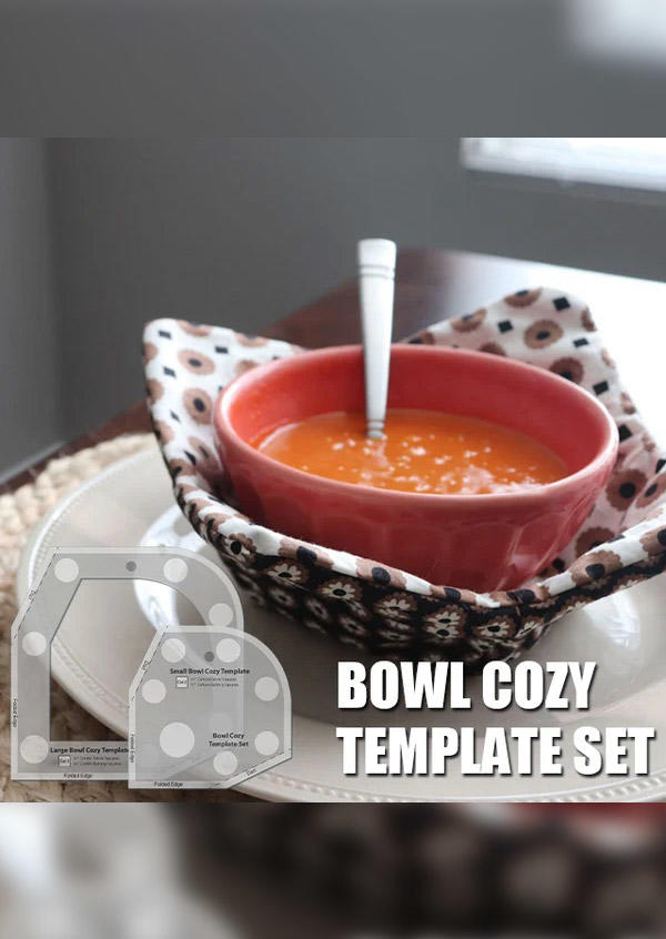 

Tools Bowl Cozy Template Cutting Ruler in White. Size