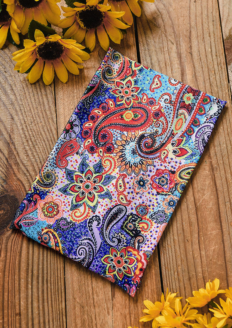 

Paisley Elastic Sports Wide Headband in Multicolor. Size